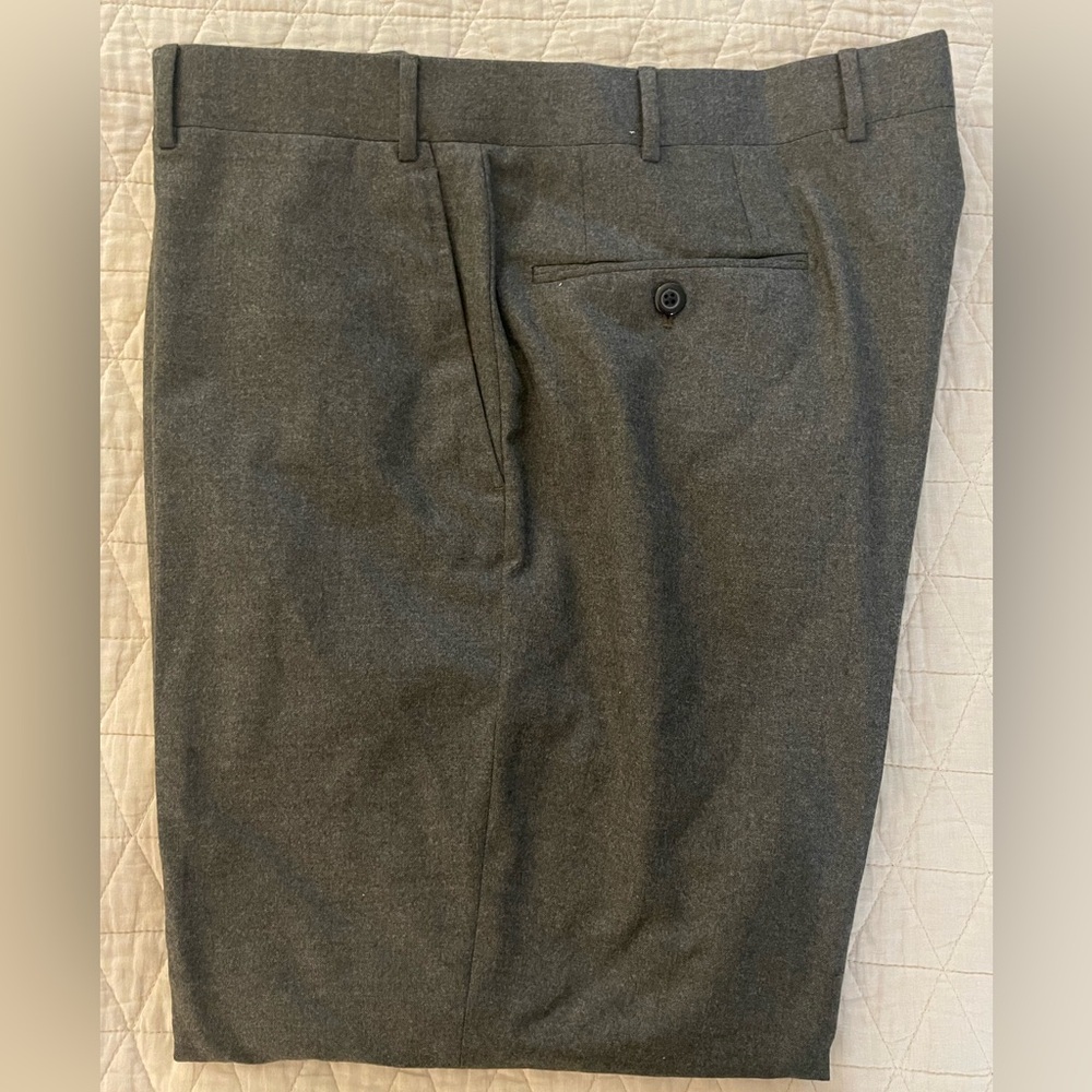CORNELIANI‎ Made in Italy 17,75 Microns Super Fine Wool Flannel Gray Trouser 38